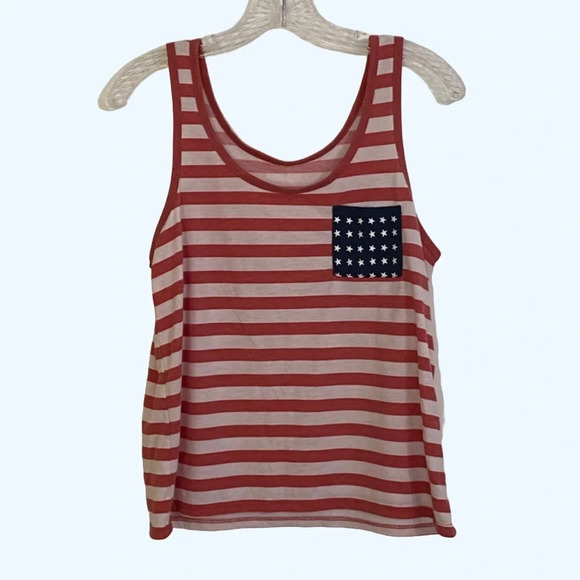 No tag Tops - USA Patriotic Red White & Blue 4th Of July Tank Top Summer Woman’s Small